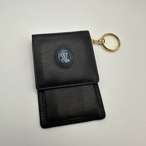 Lladro Black Leather Keychain Wallet